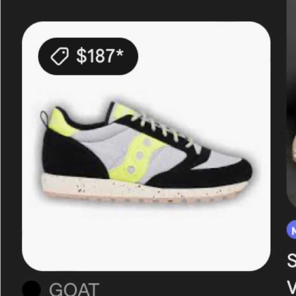 saucony original “slime black” shoes GOAT!
